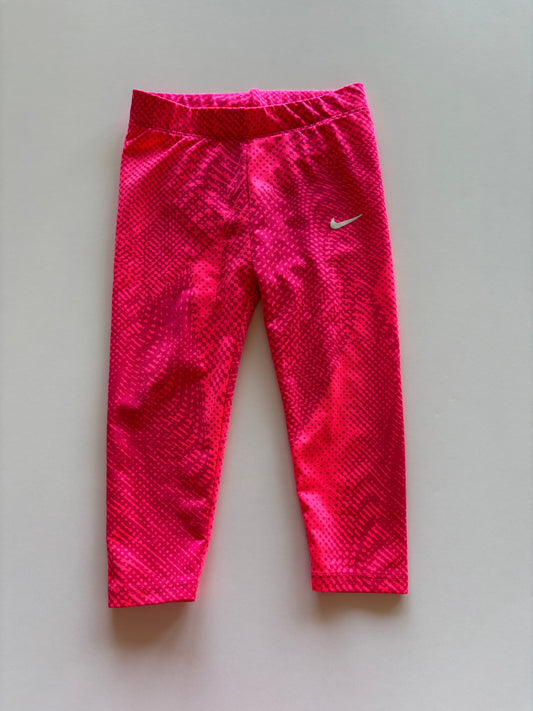 Bright Pink Patterned Athletic Leggings