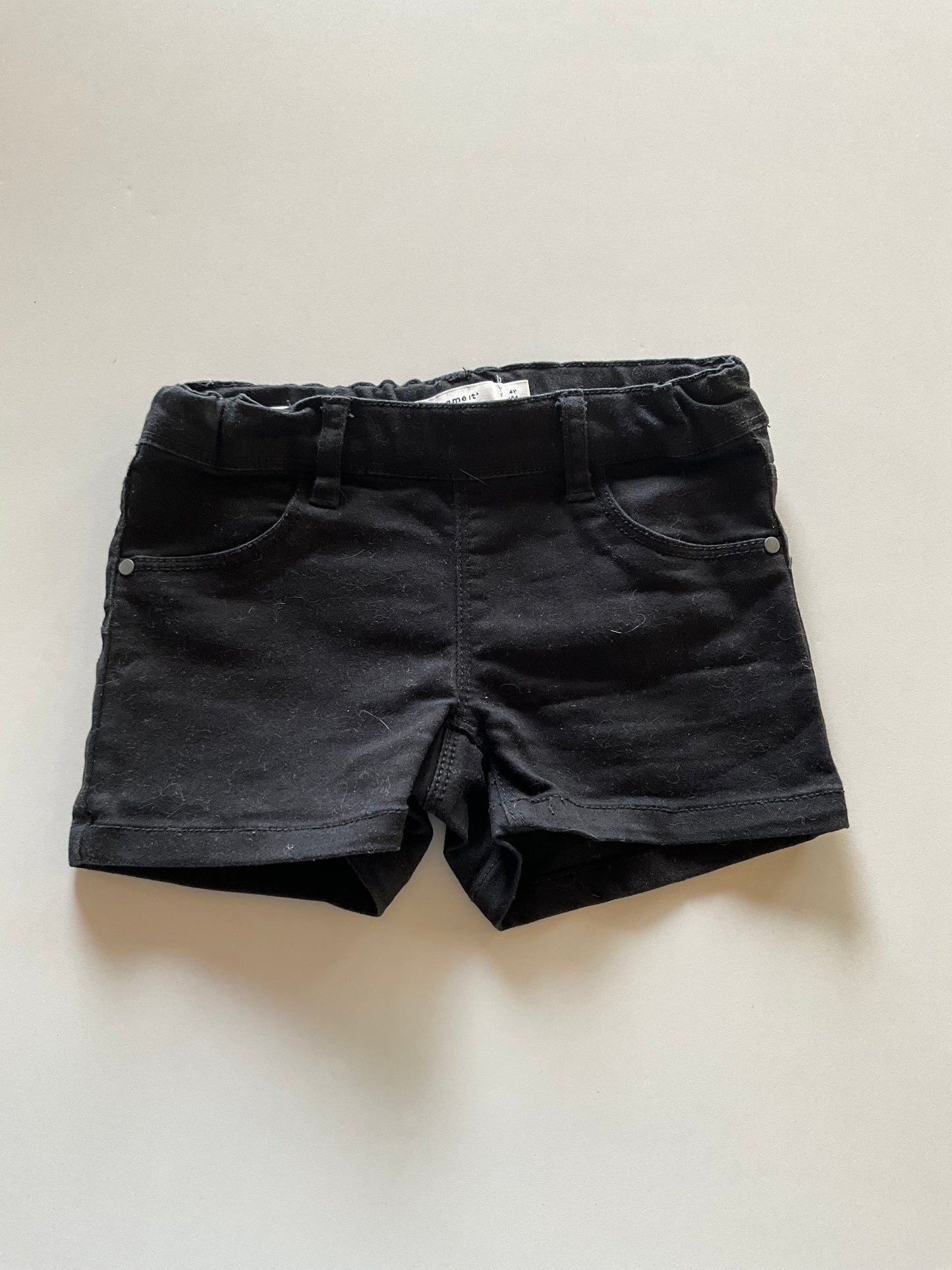 Stretchy Black Denim Shorts
