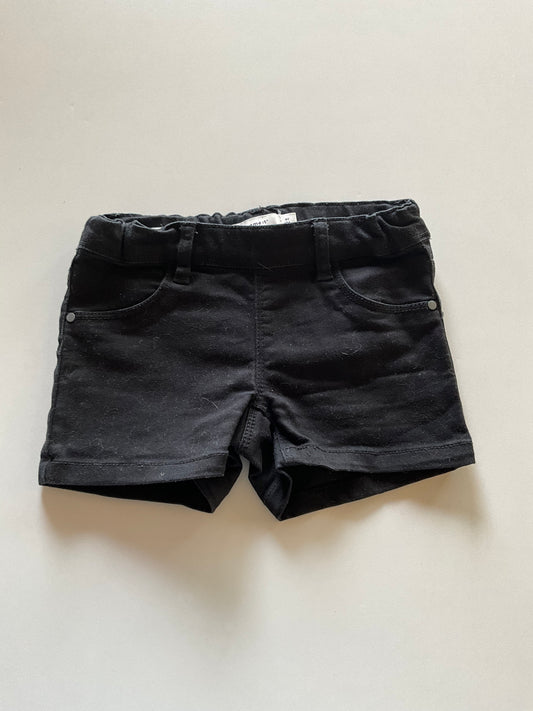 Stretchy Black Denim Shorts