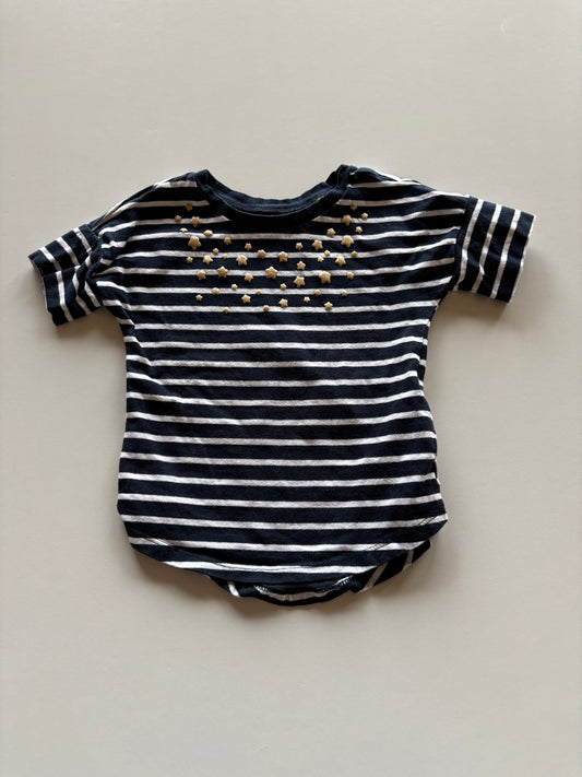 Navy & White Striped Star Tee