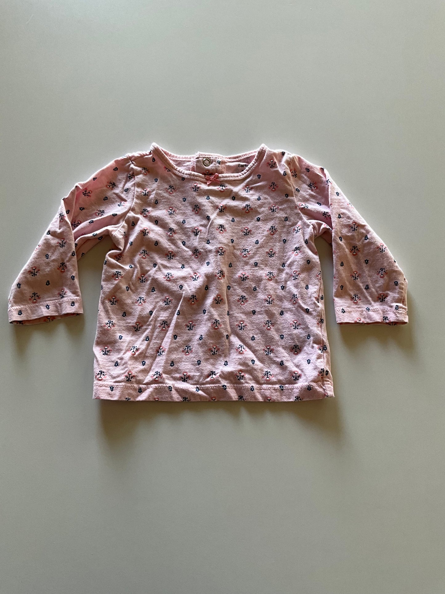 Pink Shirt with Dainty Floral