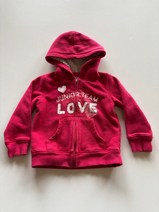 Red Love Zip Up Hoodie