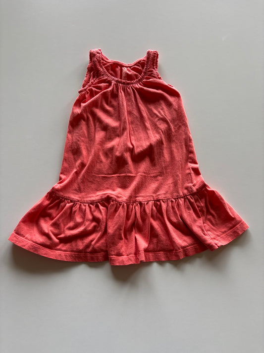 Salmon Ruffle Tank Dress