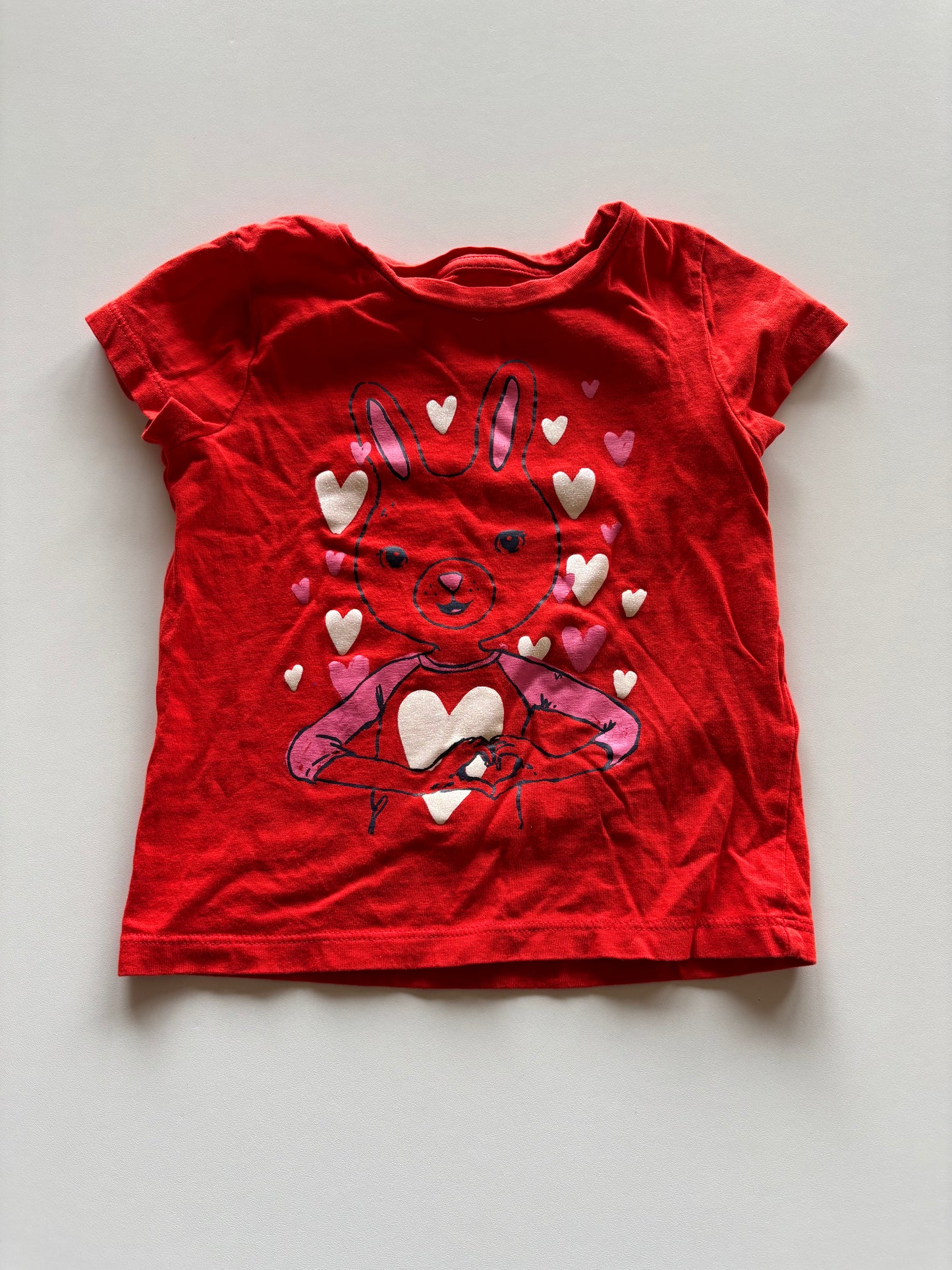 Red Bunny Heart Tee