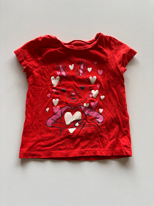 Red Bunny Heart Tee