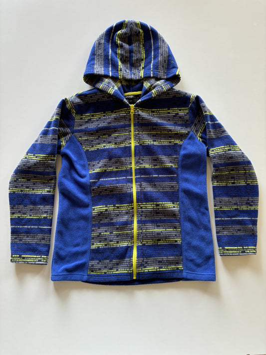 Blue & Green Patterned Fleece Zip Up