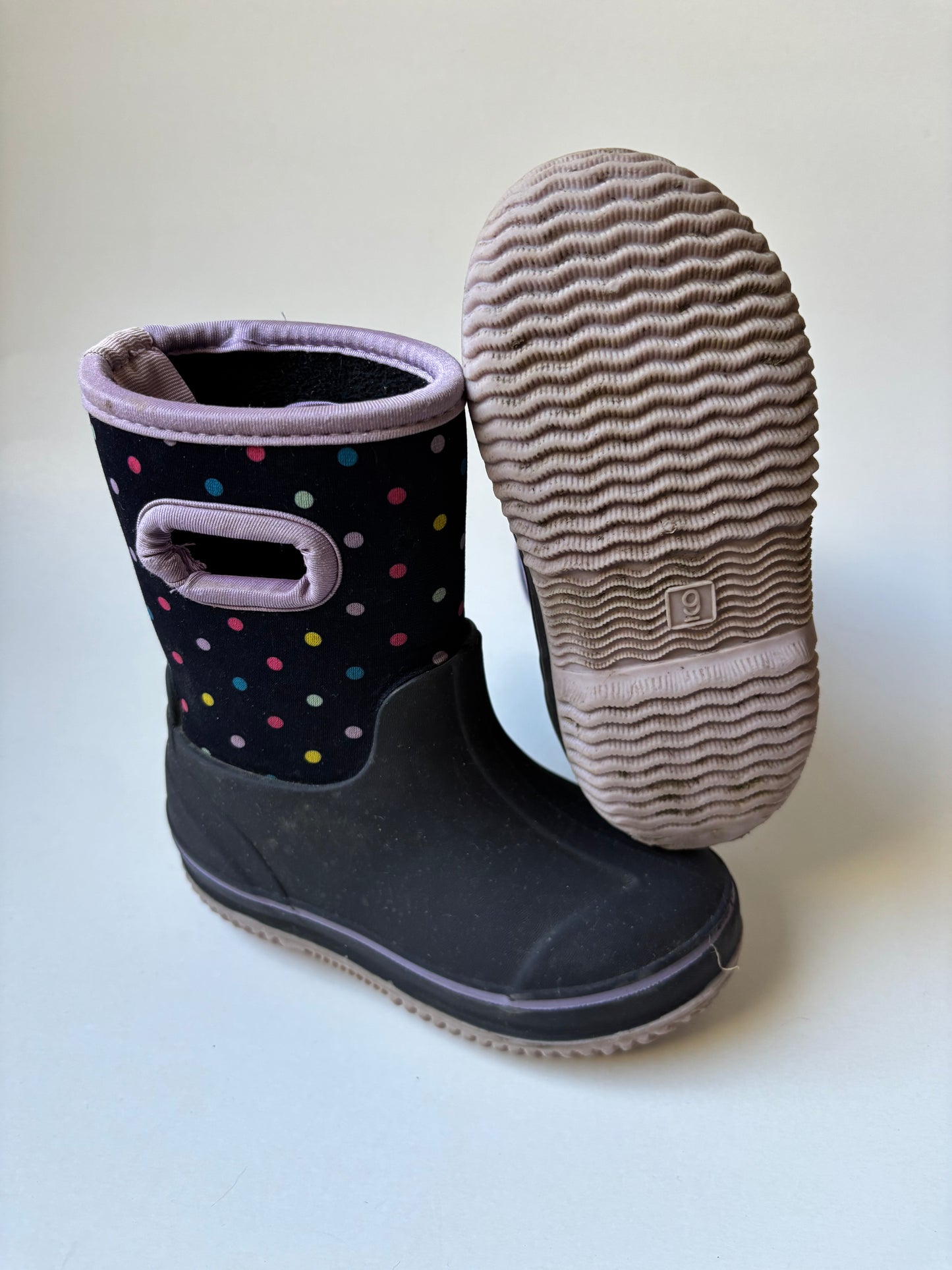 Insulated Polka Dot Rain Boots