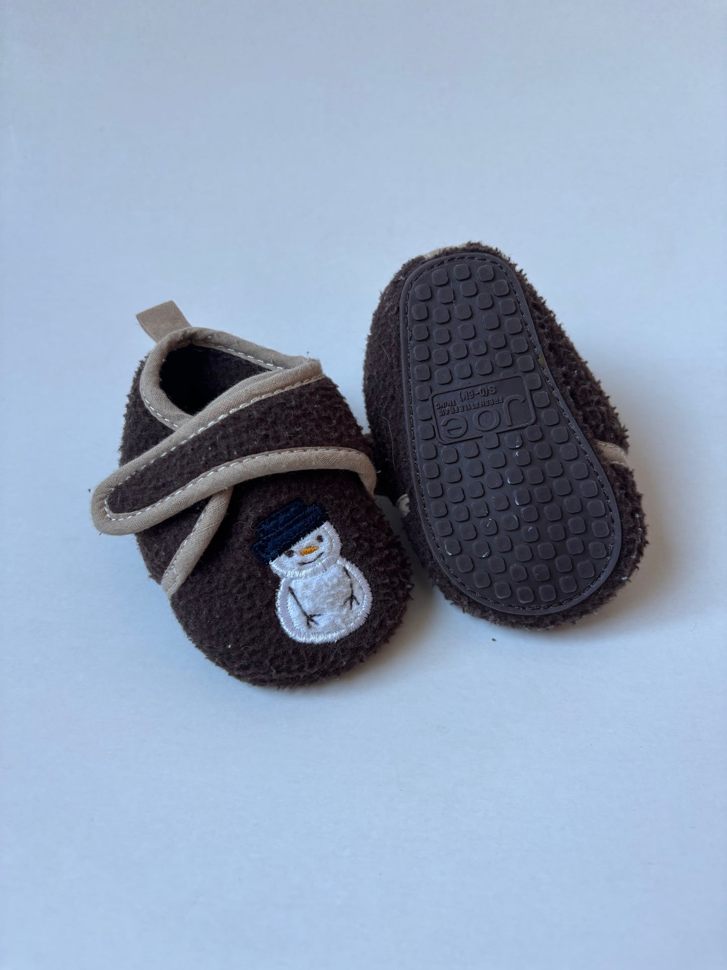 Brown Snowman Booties