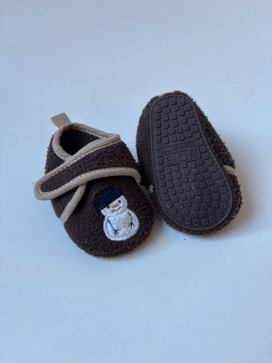 Brown Snowman Booties