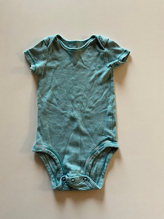 Turquoise Striped Onesie
