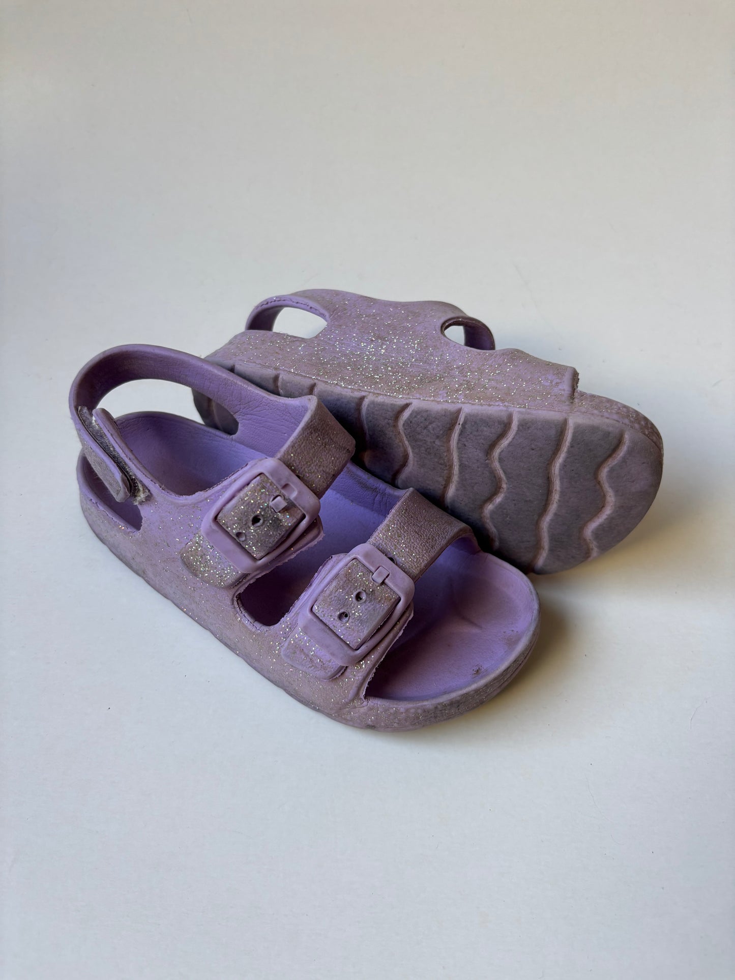 Sparkly Lilac Foam Sandals