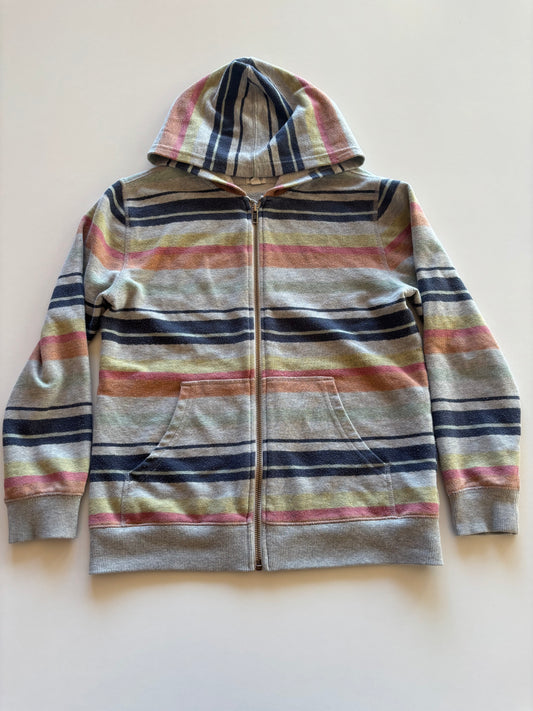 Striped Zip Up Hoodie