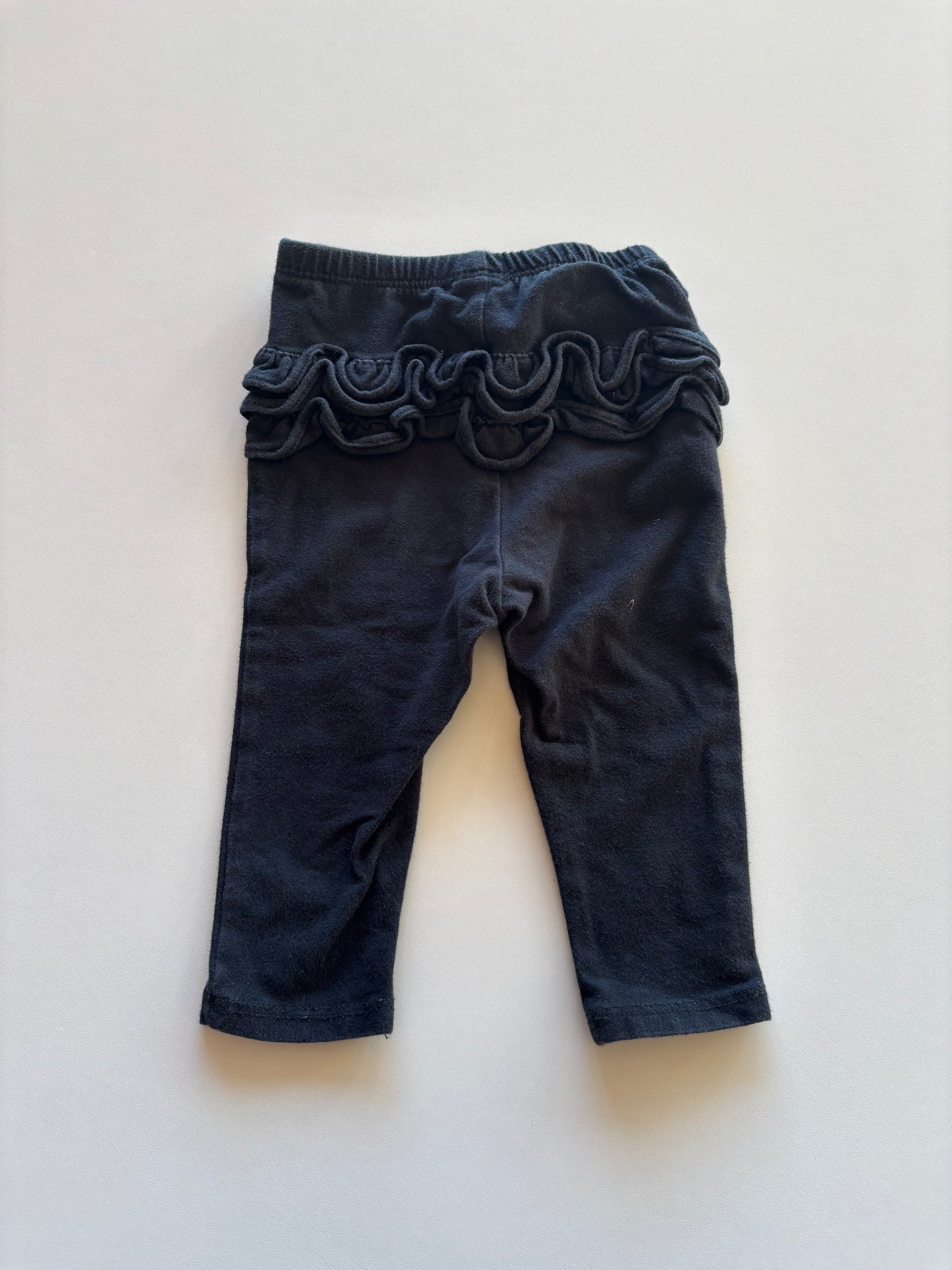 Black Ruffle Bum Pants