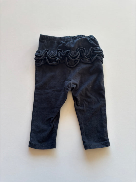 Black Ruffle Bum Pants