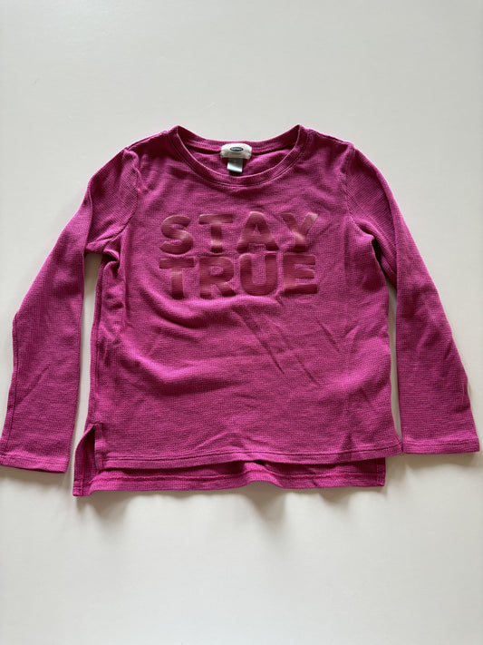 Pink Stay True Waffle Shirt
