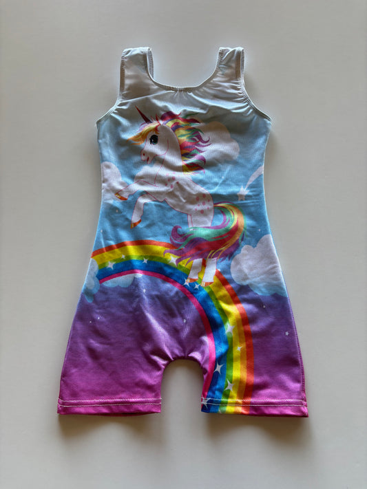 Shiny Unicorn Rainbow Gymnastics Suit