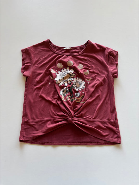 Maroon Blessed Daisy Tee