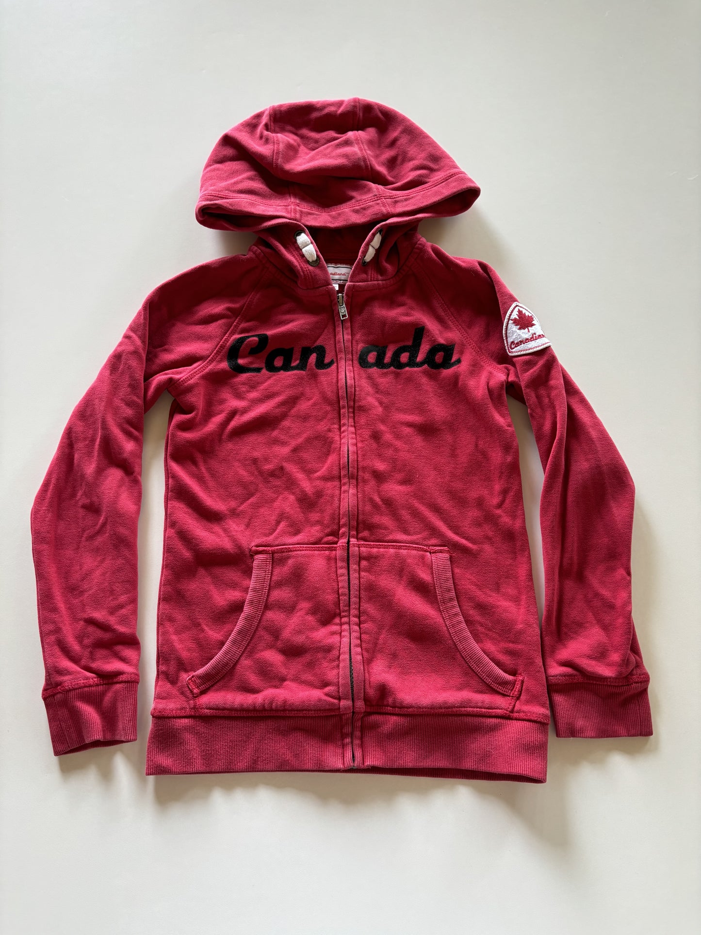 Red Canada Zip Up Hoodie