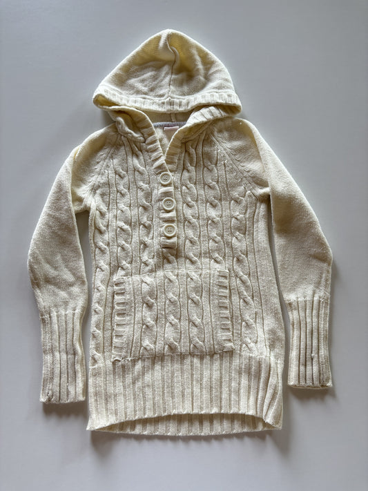 Cream Cable Knit Hoodie