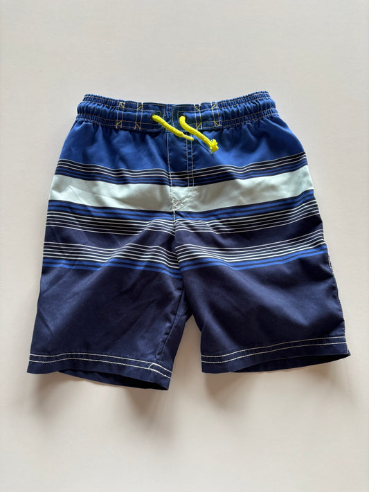 Blue Striped Sweat Shorts