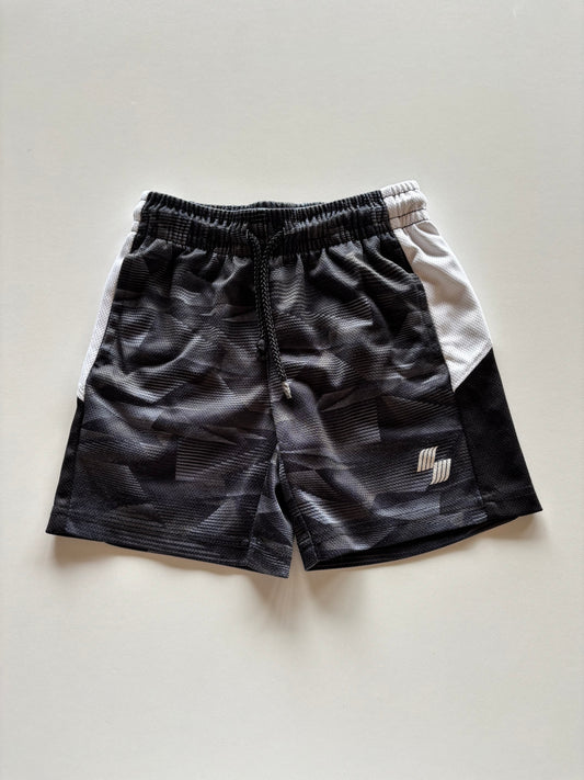 Black, Grey, & White Athletic Shorts