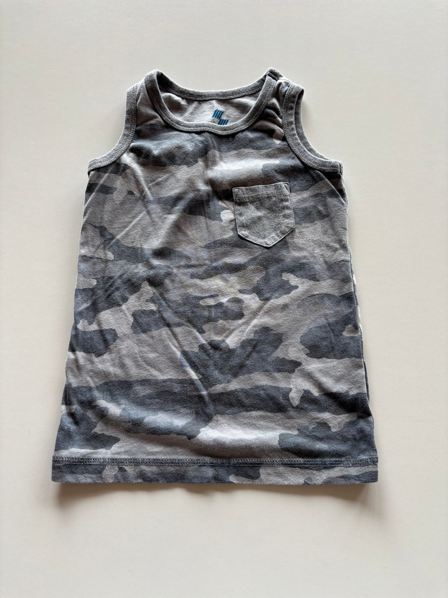 Grey Camo Pocket Tank Top