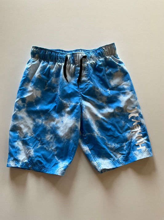 Blue & White Tie Dye Swim Shorts