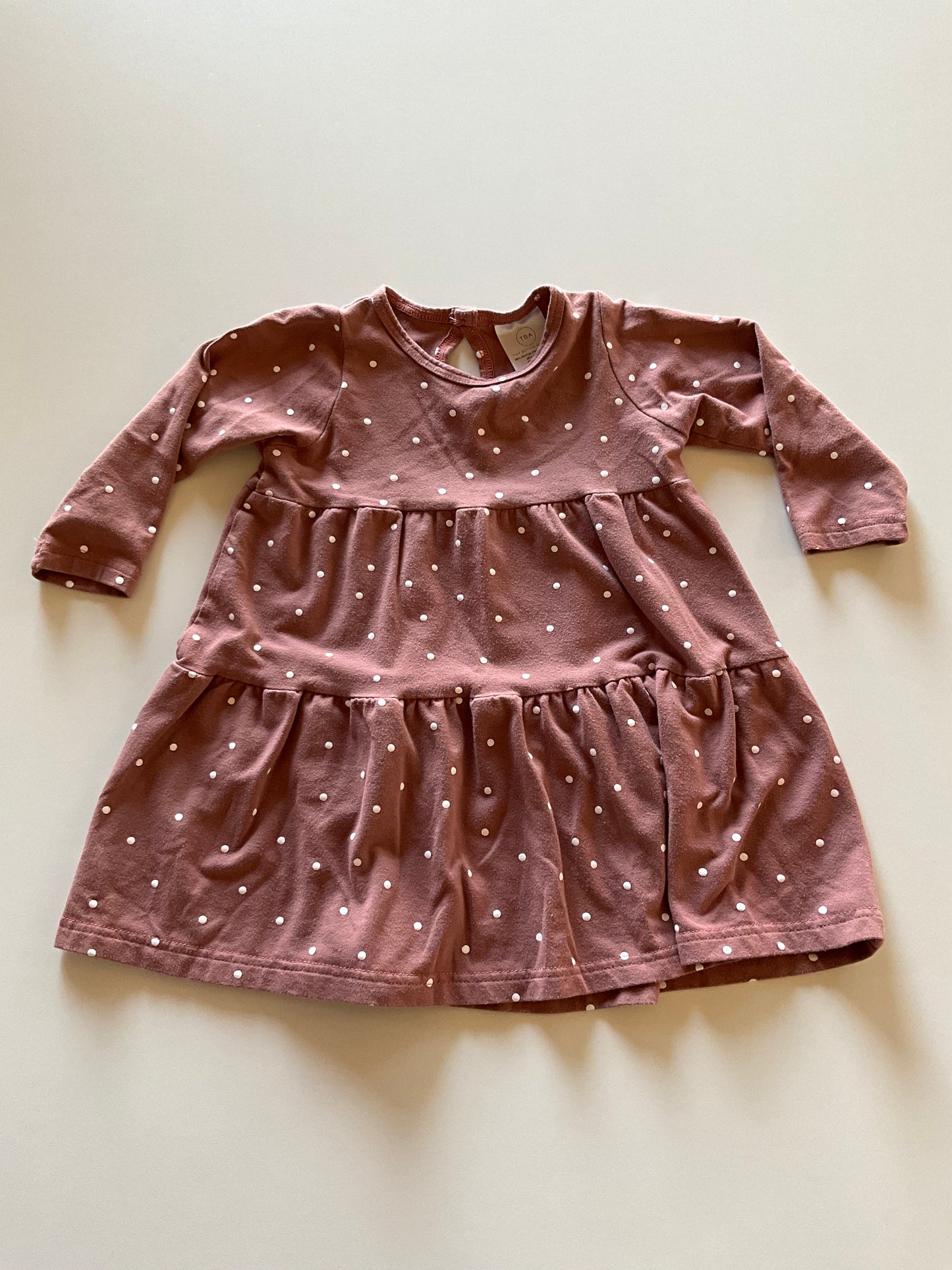 Dusty Rose Polka Dot Dress