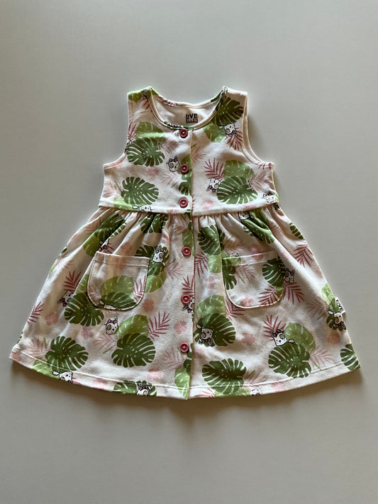 Dog & Monstera Dress