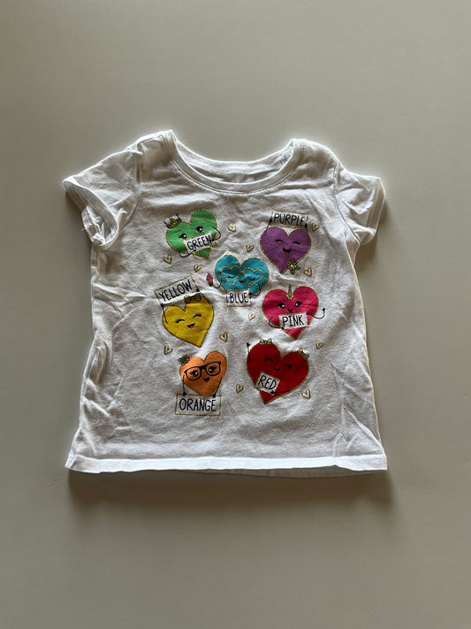 White Colours Hearts Tee