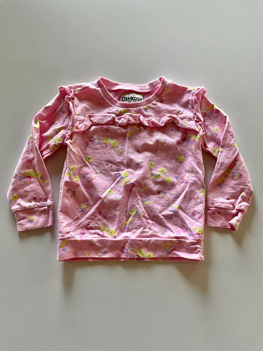 Floral Ruffled Crewneck