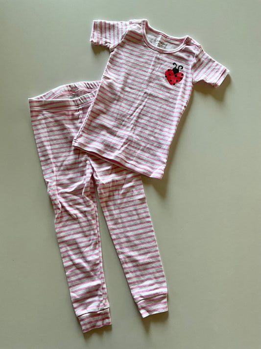 2pc Striped Lady Bug Pajamas