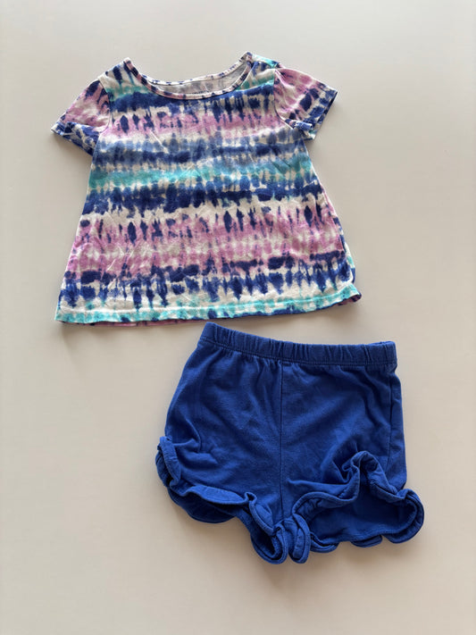 2pc Blue & Tie Dye Set