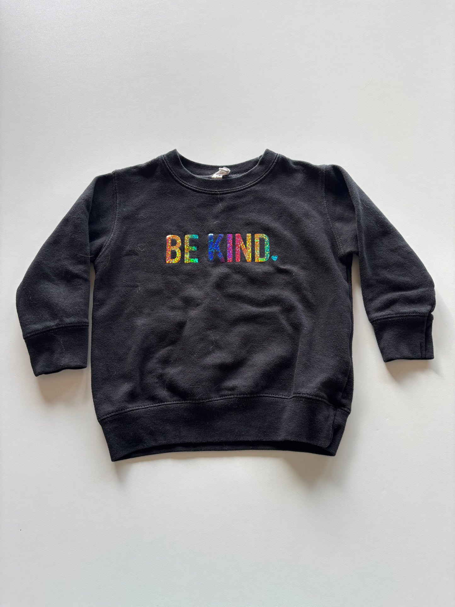 Black Rainbow Be Kind Crewneck Sweater