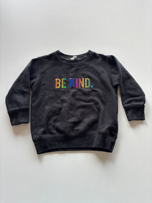 Black Rainbow Be Kind Crewneck Sweater