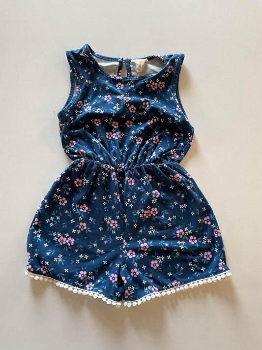 Blue Floral Romper
