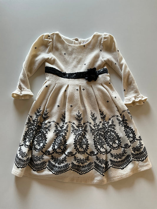 Thick Cream & Black Dress
