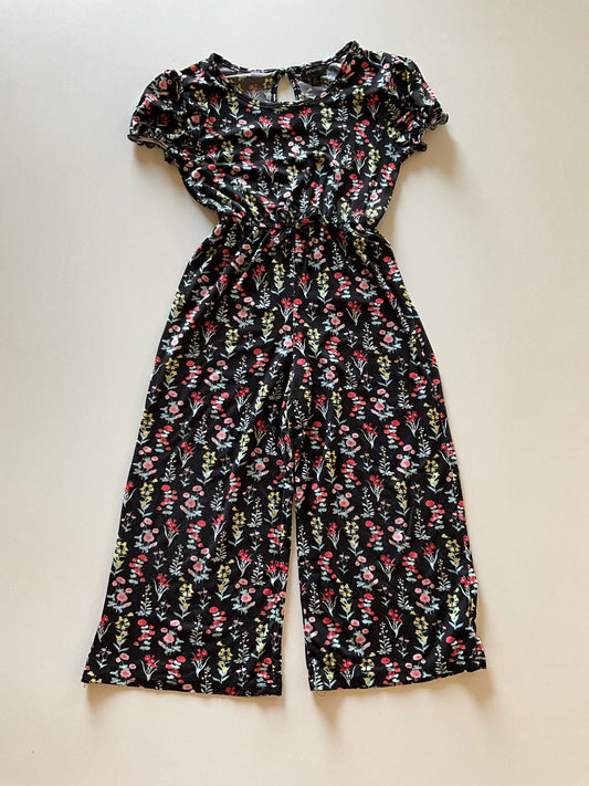 Black Floral Romper