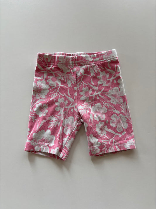 Pink Floral Biker Shorts