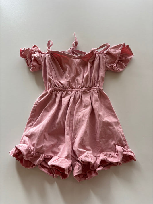 Pink Ruffle Romper