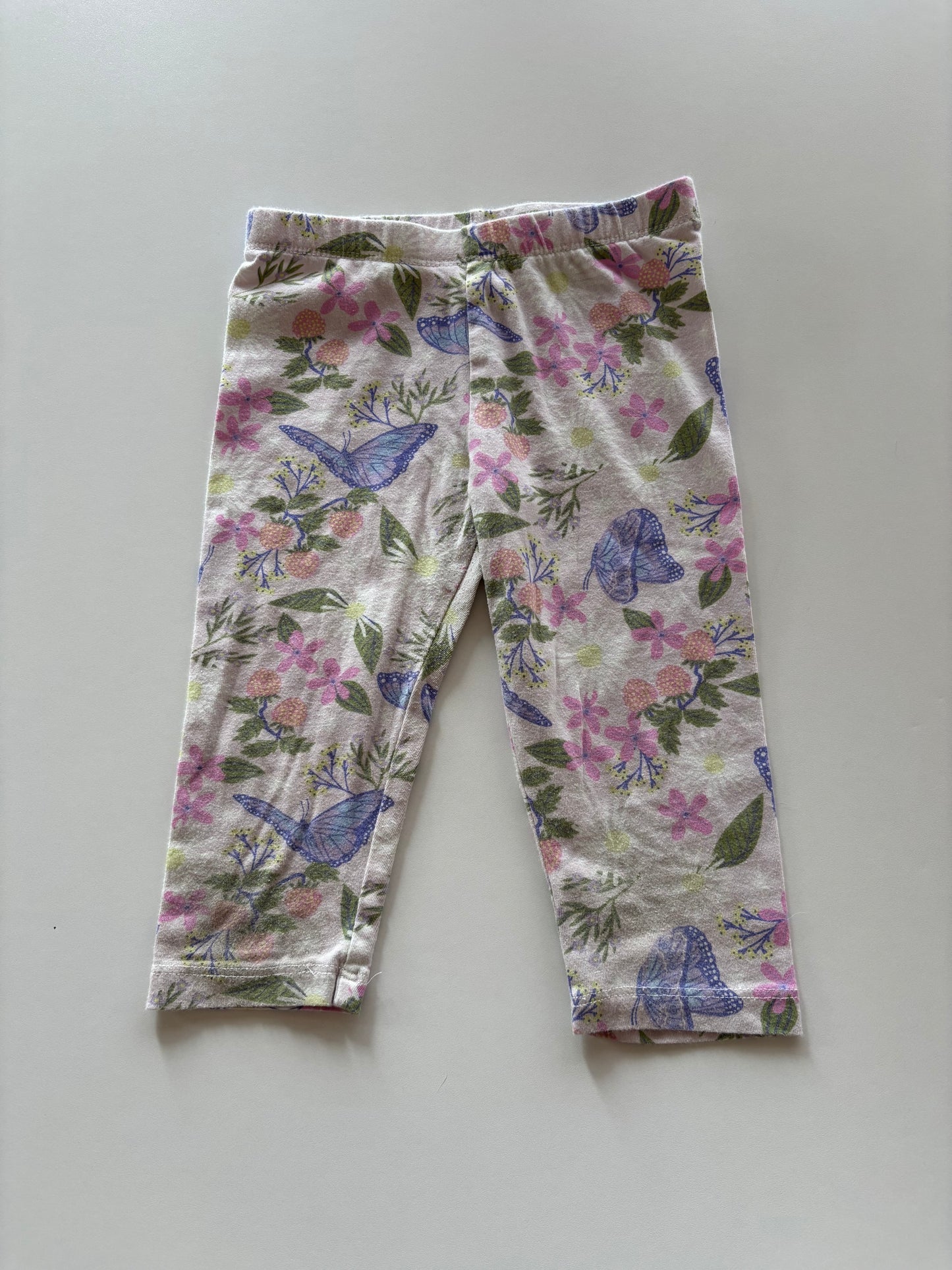 Butterfly & Floral Capri Leggings