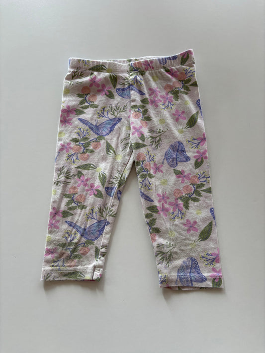 Butterfly & Floral Capri Leggings