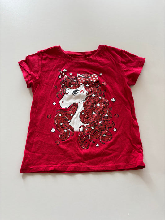 Red Canada Unicorn Tee