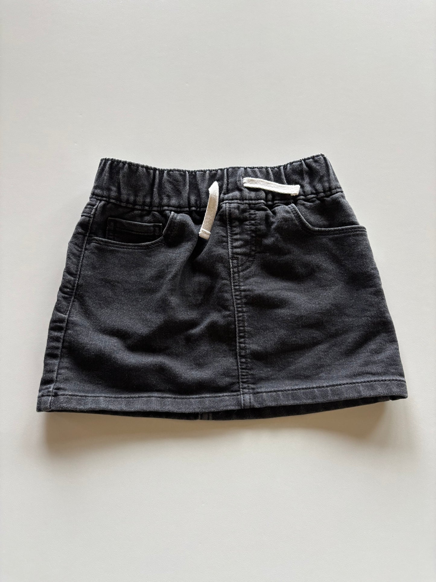 Black Stretchy Denim Skirt