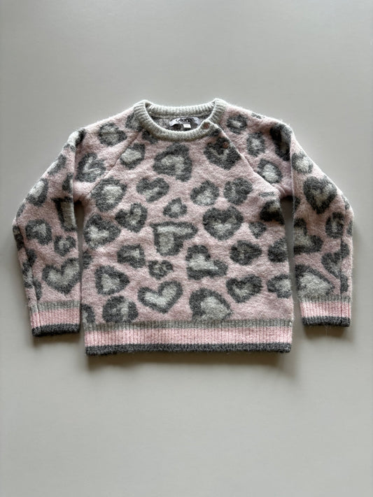 Thick Cozy Pink Leopard Sweater