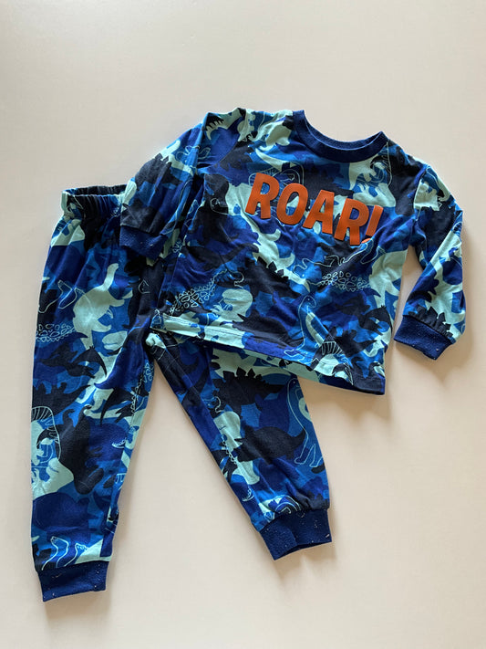 Blue Dino Camo Pajamas