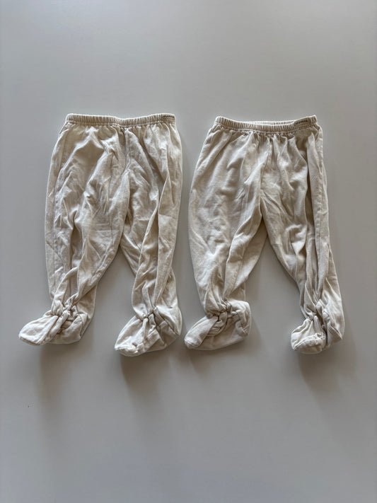 2 Pairs Footed Pants