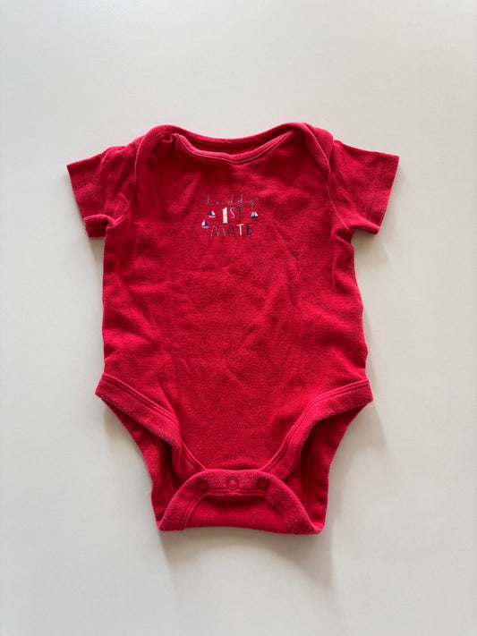 Red Daddy's 1st Mate Onesie