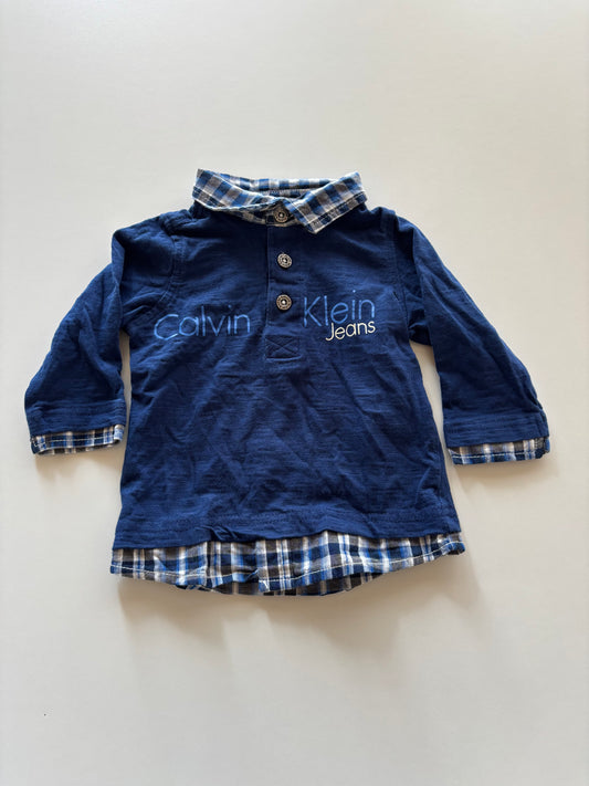 Layered Plaid Calvin Klein Shirt