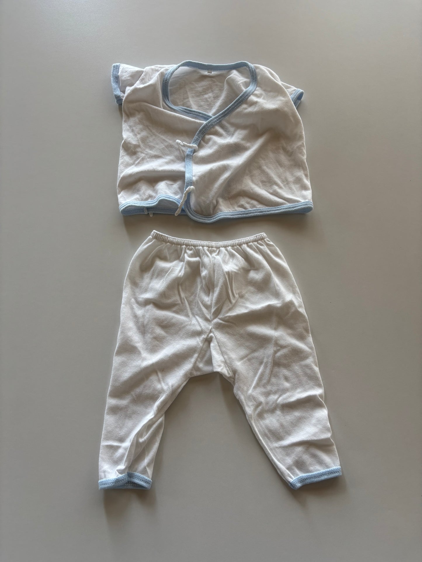 2pc Blue & White Set